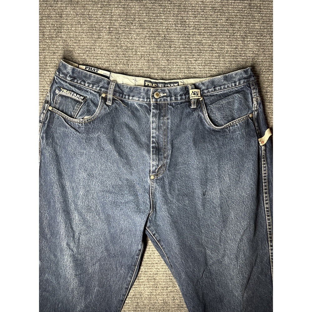 Vintage‎ Phat Farm Jeans Mens 42x34 Baggy Wide Leg Streetwear Skater Y2K Hip Hop